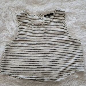 Romeo and Juliet Couture stripe sleeveless crop top size Medium